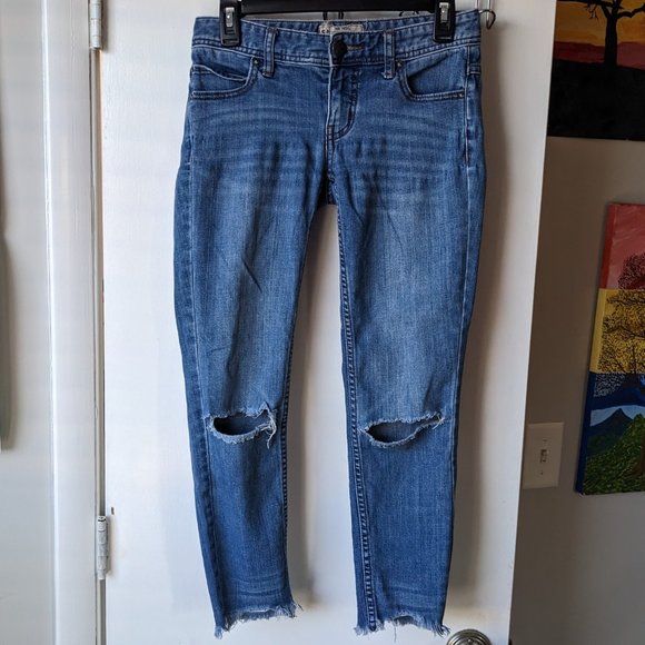Free People Denim - Free People Ripped Distressed Denim Skinny Jeans Size 25